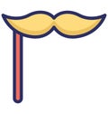 Handlebar moustache Vector icon which can be easily modified or edit Royalty Free Stock Photo