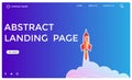 Abstract landing page design -abstract rocket design