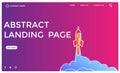 Abstract landing page design -abstract rocket design