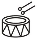 Childrens drum Vector icon which can be easily modified or edit