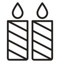 Advent candle Vector icon which can be easily modified or edit Royalty Free Stock Photo