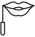 Lips mask Vector icon which can be easily modified or edit Royalty Free Stock Photo