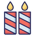 Advent candle Vector icon which can be easily modified or edit Royalty Free Stock Photo