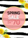 Spring sale background with beautiful flower