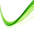 Abstract waves green on white background Royalty Free Stock Photo