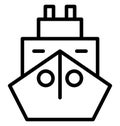 Boat Vector icon which can be easily modified or edit in any color Royalty Free Stock Photo