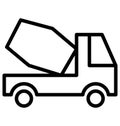 Cement truck Vector icon which can be easily modified or edit in any color Royalty Free Stock Photo