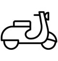 Motorcycle Vector icon which can be easily modified or edit in any color