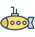 Boat Vector icon which can be easily modified or edit in any color Royalty Free Stock Photo