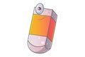 Vector Cartoon Illustration Of Cute Eraser. Royalty Free Stock Photo