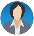 Businesswoman Vector Illustration Icon which can Easily Modify or Edit Royalty Free Stock Photo