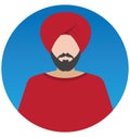 Sikh Vector Illustration Icon which can Easily Modify or Edit