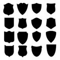 Shields black vectors shapes