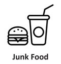 Fast Food Isolated Vector Icon which can easily modify or edit Royalty Free Stock Photo