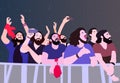 Illustration of people partying in color