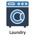 Washing Machine Isolated Vector Icon which can easily modify or edit