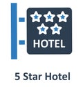 Hotel Signboard Isolated Vector Icon which can easily modify or edit Hotel Signboard Isolated Vector Icon which can easily modify Royalty Free Stock Photo