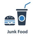 Fast Food Isolated Vector Icon which can easily modify or edit Royalty Free Stock Photo