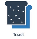 Toast Isolated Vector Icon which can easily modify or edit Royalty Free Stock Photo