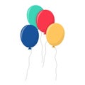 Birthday party ballons vector design illustration isolated on white background