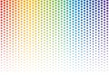 Rainbow polka dots background