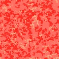 Camouflage pattern background seamless vector illustration. Living coral color camo pattern