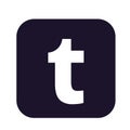 Tumblr logo icon social media icon vector element for web internet on white background Royalty Free Stock Photo