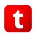 Tumblr logo icon social media icon vector element for web internet on white background Royalty Free Stock Photo