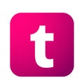 Tumblr logo icon social media icon vector element for web internet on white background Royalty Free Stock Photo