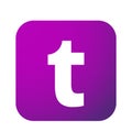 Tumblr logo icon social media icon vector element for web internet on white background Royalty Free Stock Photo