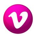 Vimeo logo icon social media icon vector element for web internet on white background