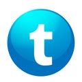 Tumblr logo icon social media icon vector element for web internet on white background Royalty Free Stock Photo