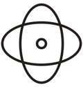 Atom Isolated Vector icon that can easily modify or edit Atom Isolated Vector icon that can easily modify or edit Royalty Free Stock Photo
