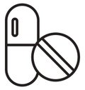 Capsule Isolated Vector icon that can easily modify or edit Royalty Free Stock Photo