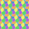 Seamless Spiral Pattern with Rainbow Colors for Abstract Background