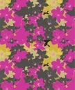 Pink And Gray cherry blossom Floral Seamless Design