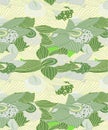 Light color greyish orchids pattern seamless