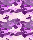 Colorful Purple and pink orchid seamless pattern Royalty Free Stock Photo