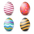 Vector illustration of Easter eggs collection on a white background - Vector Royalty Free Stock Photo