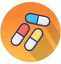 Capsule Isolated Vector icon that can easily modify or edit Royalty Free Stock Photo