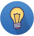 Bright light bulb Isolated Vector icon that can easily modify or edit Royalty Free Stock Photo