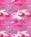 Dark Pink and light Purple Orchid Pattern For Winter Wear Fabrics Royalty Free Stock Photo