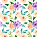 Sweet floral watercolor pattern