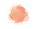 Color, Orange - Abstract watercolor splash. Digital art painting. Royalty Free Stock Photo