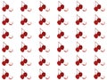 Lychee vector icons set on white background Royalty Free Stock Photo