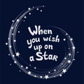 Star burst. Space, When you wish up on a star. Vector illustration