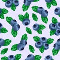 BLUEBERRY FRUIT SEAMLESS PATTERN