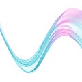 Abstract multicolored waves on white background Royalty Free Stock Photo
