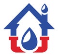 House Plumbing Icon Vector