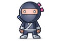 Vector Cartoon Illustration Of Cute Ninja.